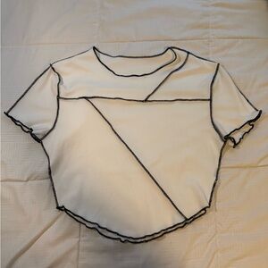 SHEIN Stylish White and Black Women's Top